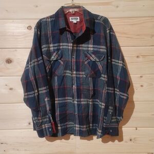 Vintage Shelter Bay Plaid Shirt Size XL 25x28 50% Wool